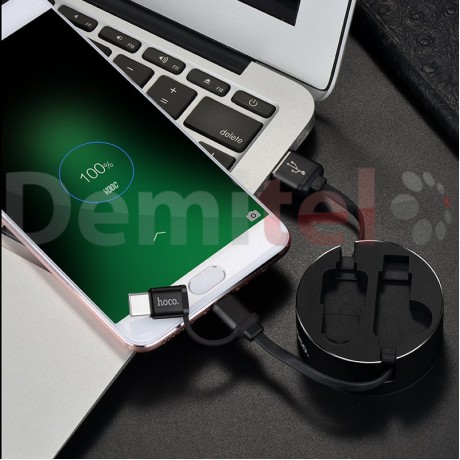 Кабел HOCO U23 2in1 Micro-USB и Type-C Златист