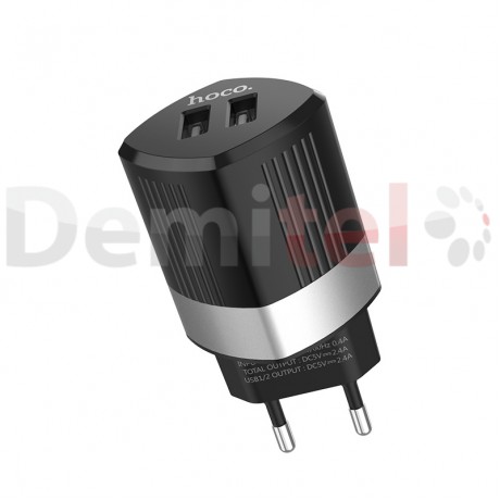 Зарядно HOCO C55A 220V 2.4A Черно