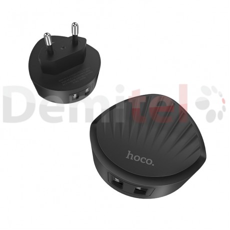 Зарядно HOCO C67A Shell 220V 2.4A Черно