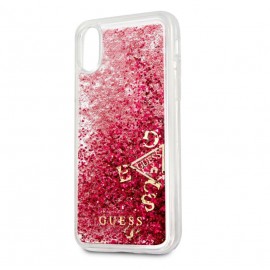 Силиконов гръб GUESS Glitter за iPhone X/XS Розов 