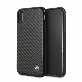 Силиконов гръб BMW с карбон за iPhone X/XS Черен 