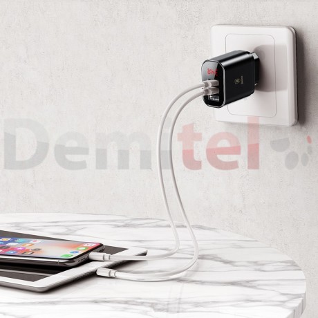 Зарядно BASEUS Mirror Travel Charger Черно