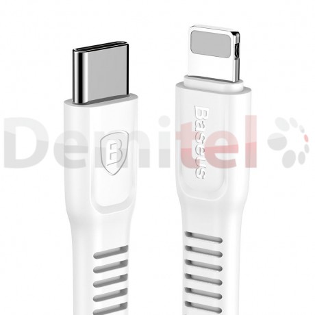 Кабел BASEUS Tough USB-C към Lightning 2м Бял