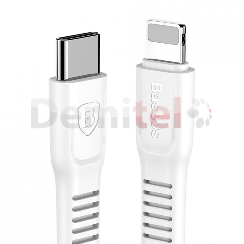 Кабел BASEUS Tough USB-C към Lightning 2м Бял