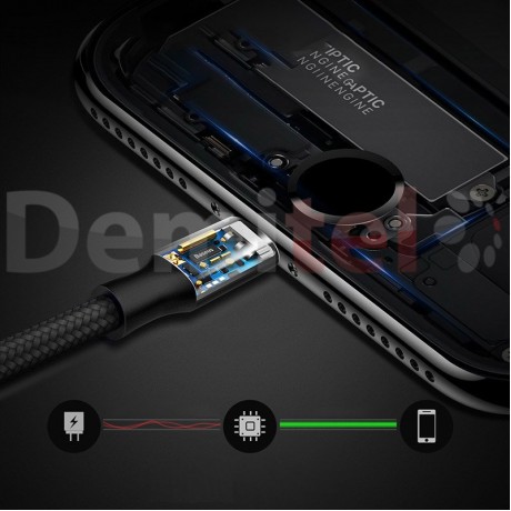 Кабел BASEUS Rapid 2in1 Micro-USB и Lightning 1.2м Черен