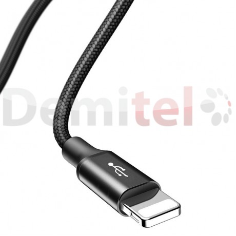 Кабел BASEUS Rapid 2in1 Micro-USB и Lightning 1.2м Черен