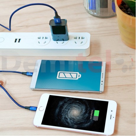 Кабел BASEUS Rapid 2in1 Micro-USB и Lightning 1.2м Син