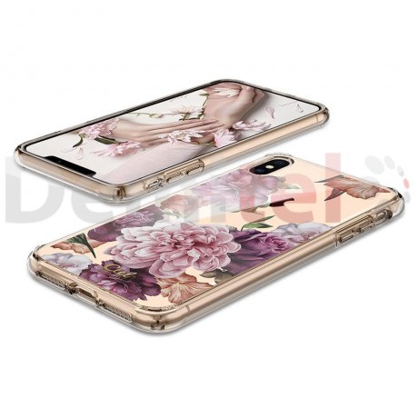 Силиконов гръб CYRILL Cecile Rose Floral за iPhone XS Max Прозрачен