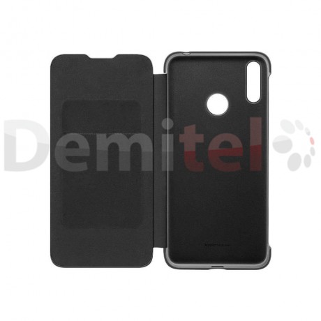 Тефтер HUAWEI PU Flip Cover за Y7 2019 Черен