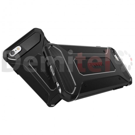 Силиконов гръб SPIGEN Rugged Armor за iPhone 6/6S Черен