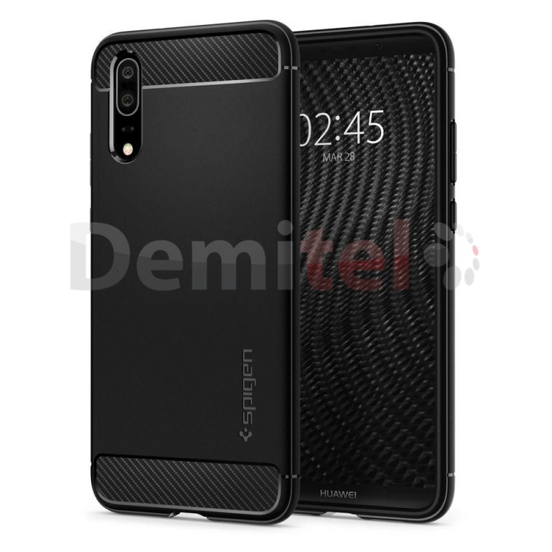 Силиконов гръб SPIGEN Rugged Armor за P20 Черен