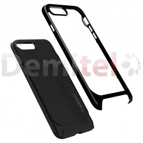 Силиконов гръб SPIGEN Neo Hybrid Herringbone за iPhone 7/8 Plus Черен