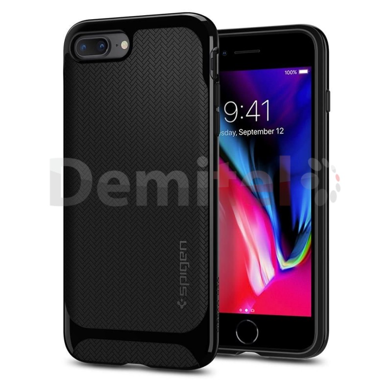 Силиконов гръб SPIGEN Neo Hybrid Herringbone за iPhone 7/8 Plus Черен
