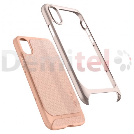 Силиконов гръб SPIGEN Neo Hybrid за iPhone X/XS Розов