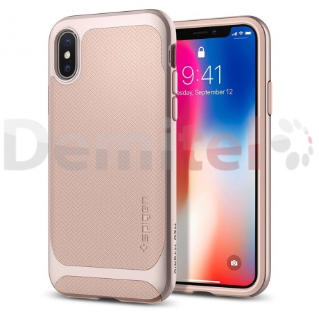 Силиконов гръб SPIGEN Neo Hybrid за iPhone X/XS Розов