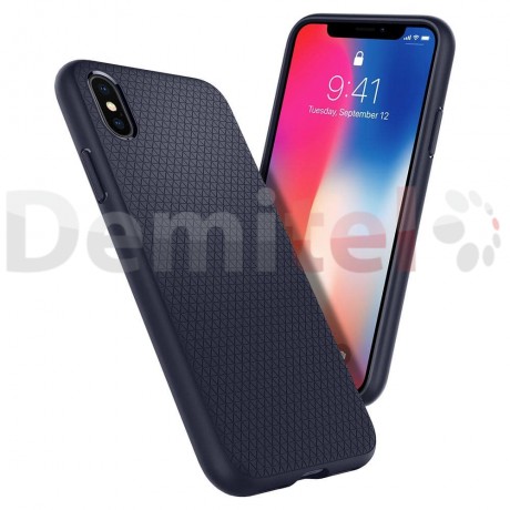 Силиконов гръб SPIGEN Liquid Air за iPhone X/XS Син