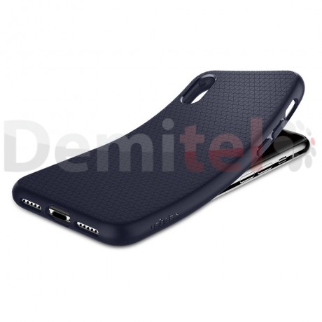 Силиконов гръб SPIGEN Liquid Air за iPhone X/XS Син