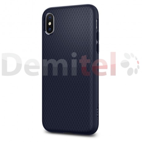 Силиконов гръб SPIGEN Liquid Air за iPhone X/XS Син
