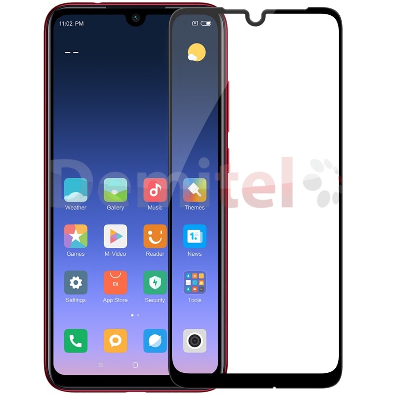 Стъклен протектор с кант за XIAOMI Redmi Note 7 Черен