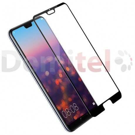 Стъклен протектор с кант за HUAWEI P20 Pro Черен
