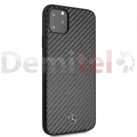 Силиконов гръб MERCEDES-BENZ Dynamic с карбон за iPhone 11 Pro Max Черен