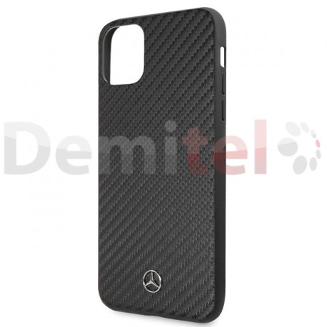 Силиконов гръб MERCEDES-BENZ Dynamic с карбон за iPhone 11 Pro Max Черен