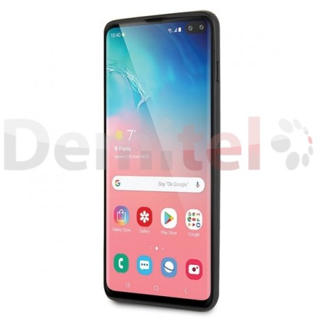 Силиконов гръб MERCEDES-BENZ Dynamic с карбон за Galaxy S10 Plus Черен
