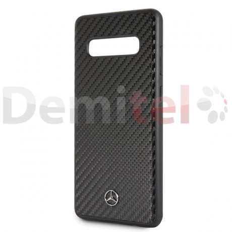Силиконов гръб MERCEDES-BENZ Dynamic с карбон за Galaxy S10 Plus Черен