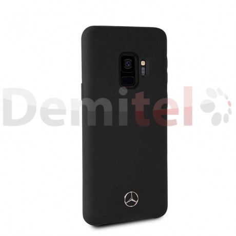 Силиконов гръб MERCEDES-BENZ Liquid за Galaxy S9 Черен