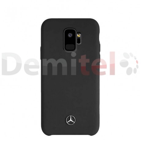Силиконов гръб MERCEDES-BENZ Liquid за Galaxy S9 Черен