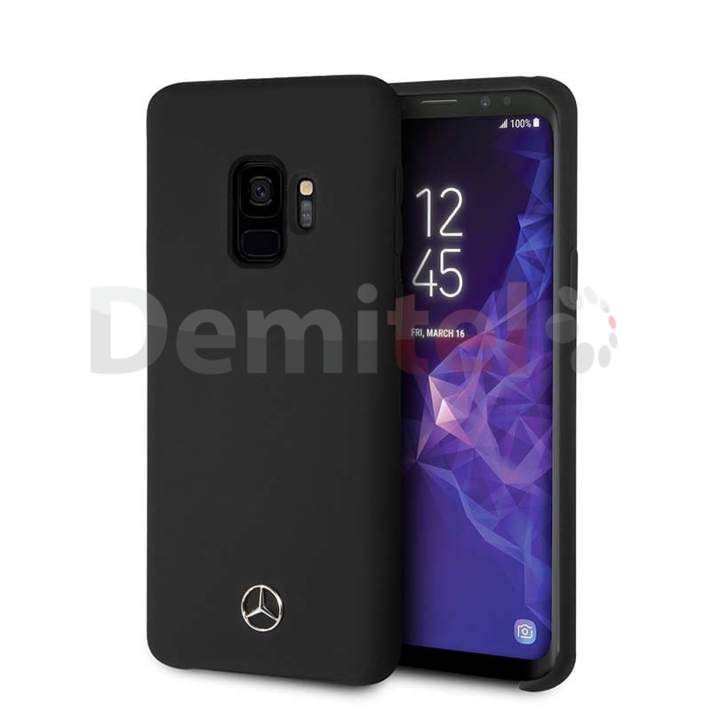 Силиконов гръб MERCEDES-BENZ Liquid за Galaxy S9 Черен