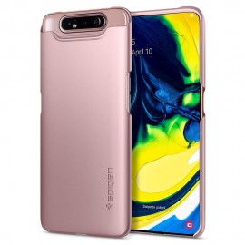 Поликарбонатен гръб SPIGEN Thin Fit за Galaxy A80 Розово злато 