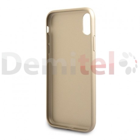 Силиконов гръб GUESS Iridescent за iPhone XS Max Златен