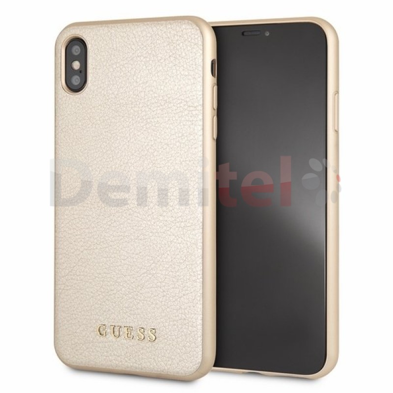 Силиконов гръб GUESS Iridescent за iPhone XS Max Златен