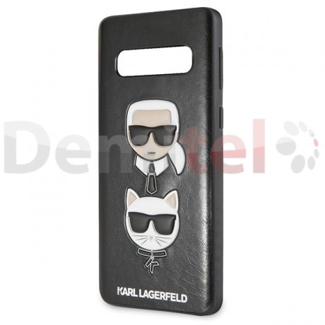 Силиконов гръб KARL LAGERFELD Karl&Choupette за Galaxy S10 Черен