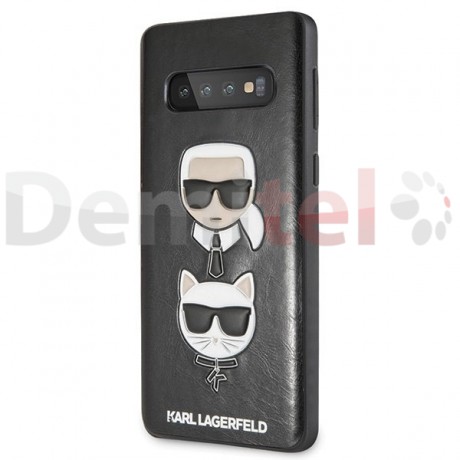 Силиконов гръб KARL LAGERFELD Karl&Choupette за Galaxy S10 Черен