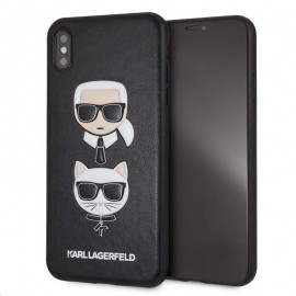 Силиконов гръб KARL LAGERFELD Karl&Choupette за iPhone XS Max Черен 