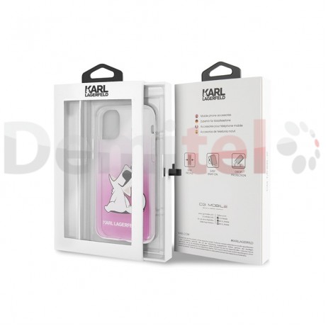 Силиконов гръб KARL LAGERFELD Choupette Fun Sunglasses за iPhone 11 Pro Розов
