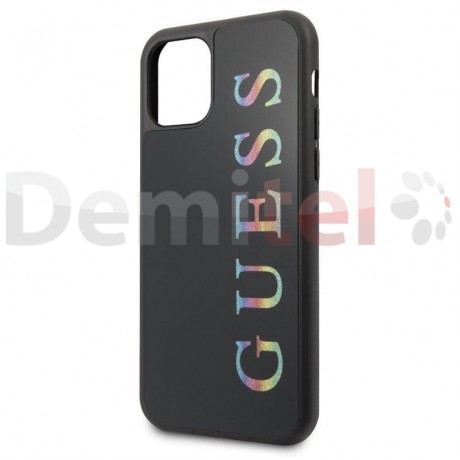 Силиконов гръб GUESS Multicolor за iPhone 11 Pro Max Черен