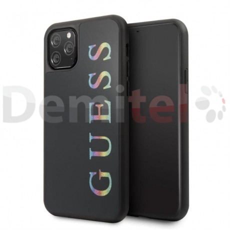 Силиконов гръб GUESS Multicolor за iPhone 11 Pro Max Черен