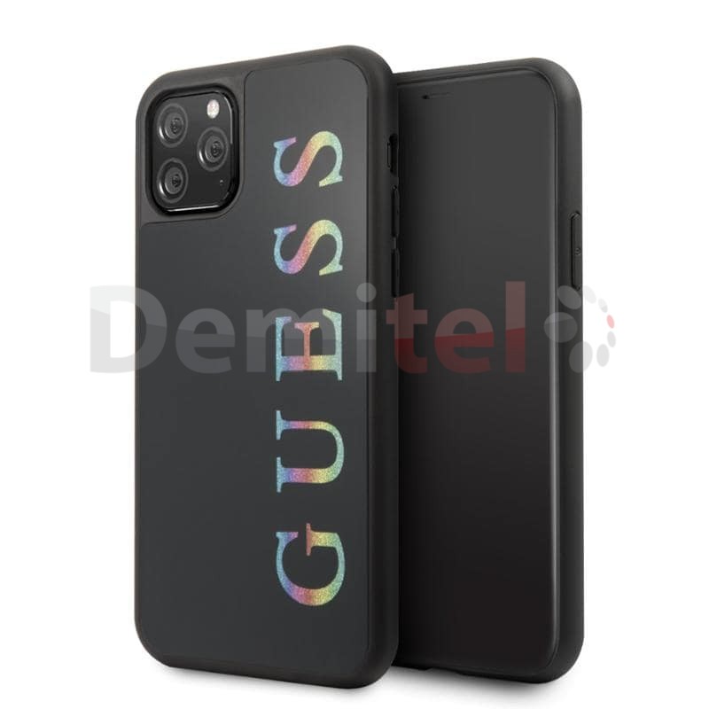 Силиконов гръб GUESS Multicolor за iPhone 11 Pro Max Черен