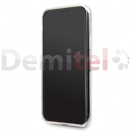 Силиконов гръб KARL LAGERFELD Choupette Fun Sunglasses за iPhone 11 Розов