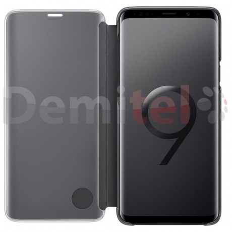 Тефтер SAMSUNG Clear View Standing Cover за Galaxy S9 Plus Черен