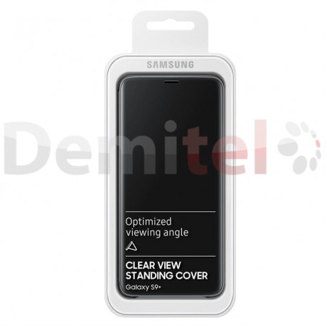 Тефтер SAMSUNG Clear View Standing Cover за Galaxy S9 Plus Черен