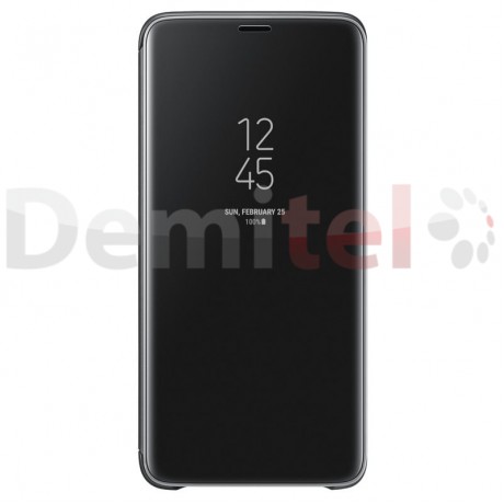 Тефтер SAMSUNG Clear View Standing Cover за Galaxy S9 Plus Черен