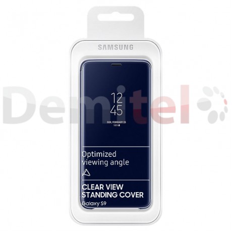 Тефтер SAMSUNG Clear View Standing Cover за Galaxy S9 Син