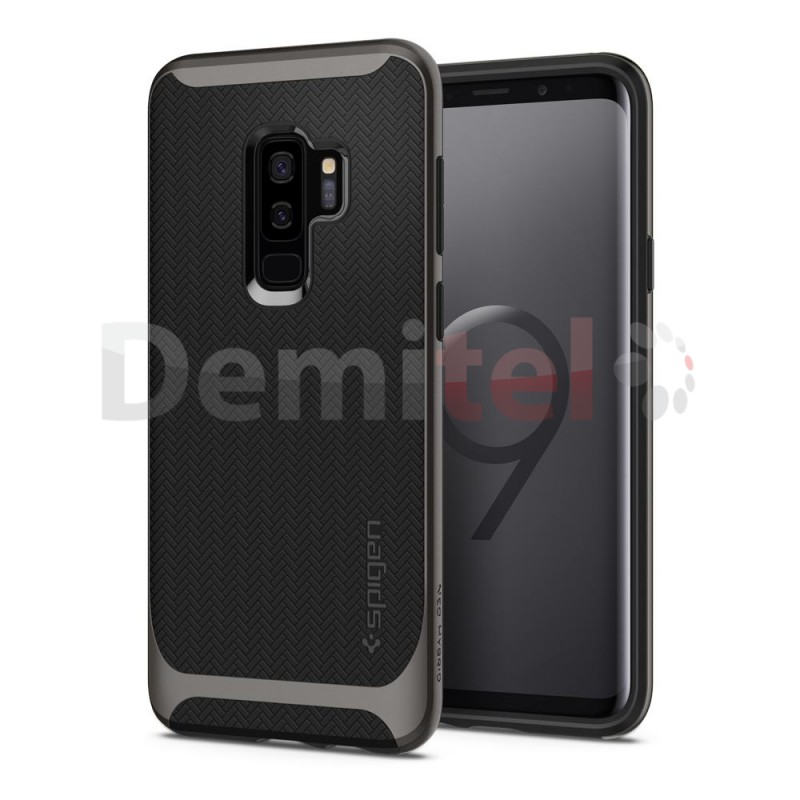 Силиконов гръб SPIGEN Neo Hybrid за Galaxy S9 Plus Черен-сив