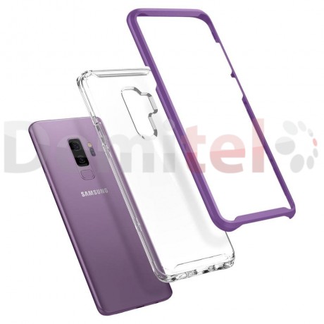Силиконов гръб SPIGEN Neo Hybrid Crystal за Galaxy S9 Plus Прозрачен-лилав