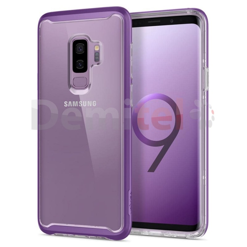 Силиконов гръб SPIGEN Neo Hybrid Crystal за Galaxy S9 Plus Прозрачен-лилав