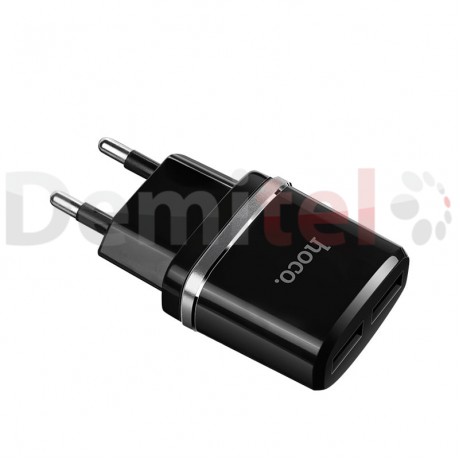 Зарядно HOCO C12 220V 2.4A с Micro-USB кабел Черно